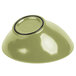 An Elite Global Solutions Weeping Willow Green melamine bowl.