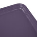 A purple rectangular Cambro cafeteria tray.