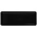 A black rectangular Elite Global Solutions melamine tray with beaded trim.