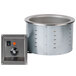 A stainless steel Vollrath drop-in soup well with a thermostatic control panel.