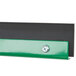 The Unger AquaDozer floor squeegee with a green and black metal piece with a screw.