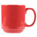 A red CAC Venice Stacking Mug with a handle.