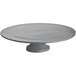 A Tablecraft granite round platter with a grey metal base.