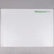 A white rectangular flexible cutting board mat with green WebstaurantStore logo.