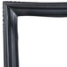 A black magnetic door gasket with curved edges on a white background.