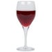 A Chef & Sommelier Exalt wine glass filled with red wine.