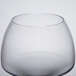 A clear glass bowl with a clear rim.