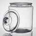 An Anchor Hocking clear glass jar with a lid.