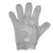 An extra-large stainless steel mesh glove with a chain link pattern.