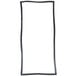 A rectangular black magnetic door gasket with a white background.