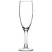An Arcoroc Excalibur flute wine glass with a stem.