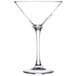 An Arcoroc Excalibur martini glass with a stem and clear rim.