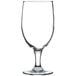 An Arcoroc clear wine glass.