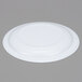 A white Arcoroc glass side plate with a narrow rim.