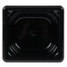 A black square Vollrath Super Pan with a white circle in the middle.