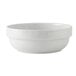 A Tuxton porcelain white salad bowl.