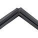 A black magnetic True drawer gasket with black corners.