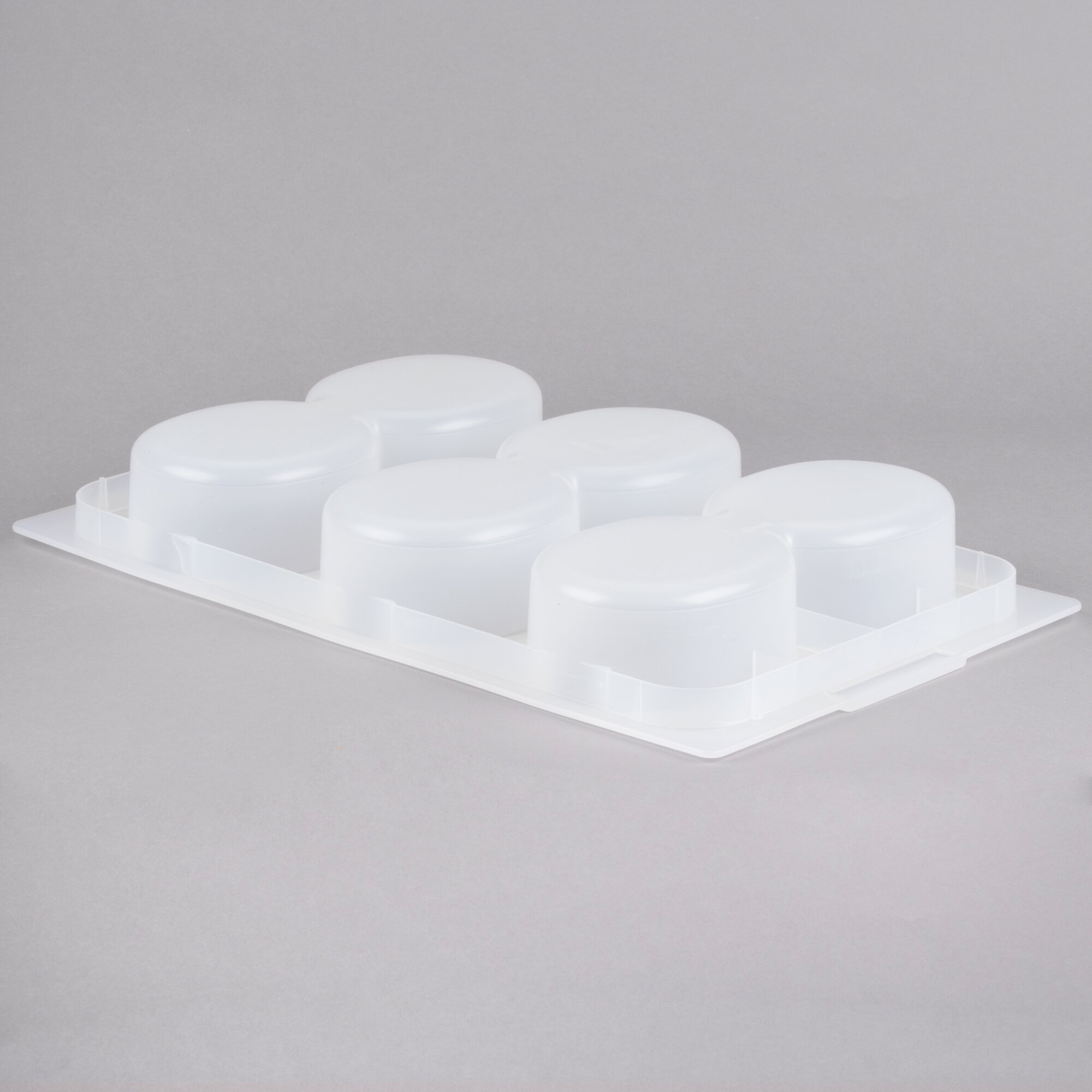 Tablecraft 484 48 oz. Beige ABS Top Clear Salad Dressing Dispenser Set