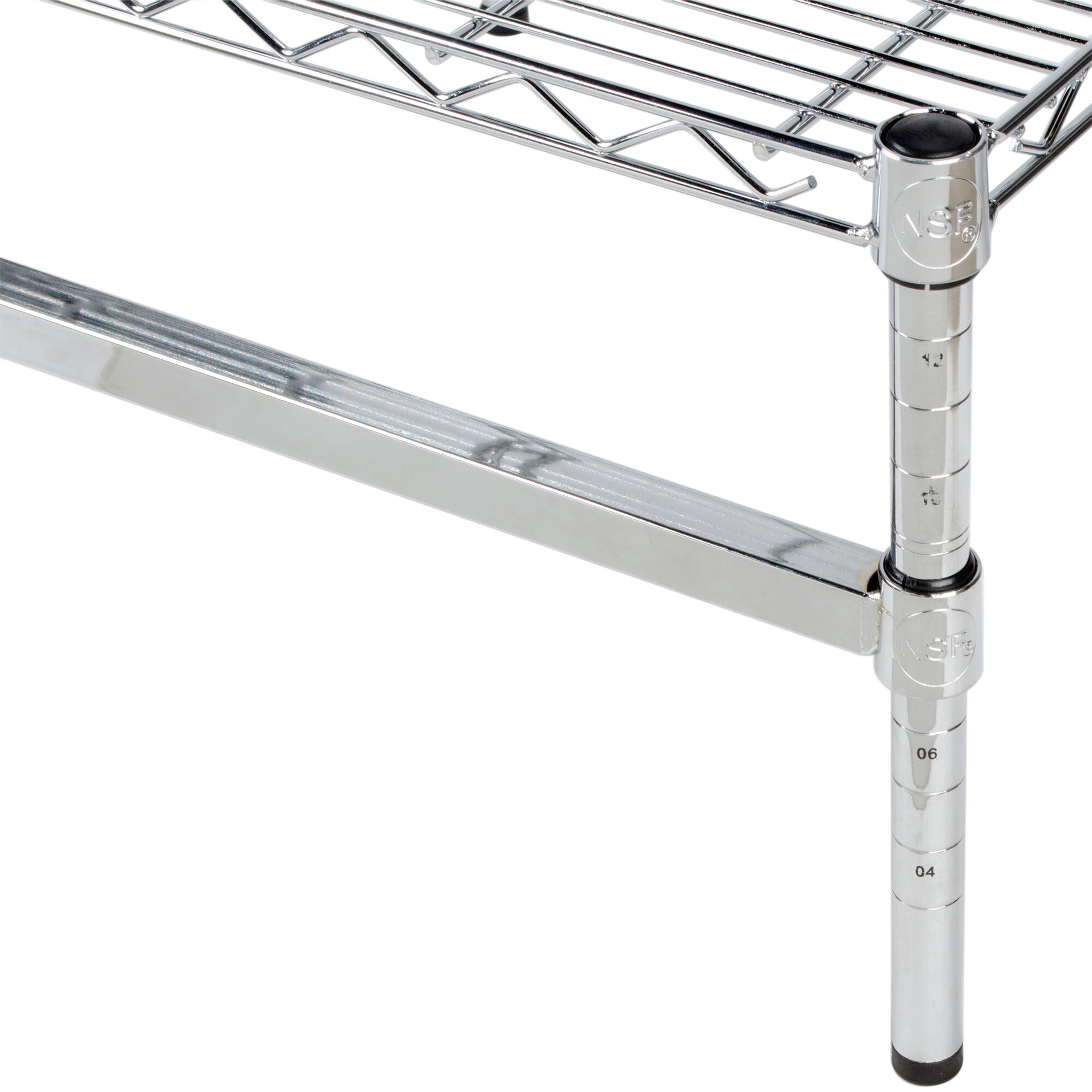 Regency 24" x 24" x 14" Chrome Plated Wire Dunnage Rack with Exra