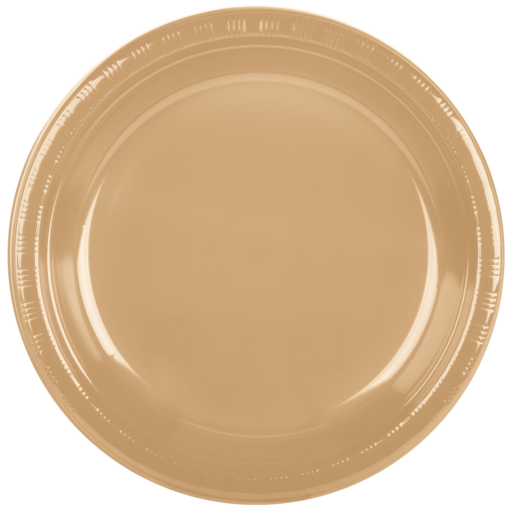 Creative Converting 28103031B 10" Glittering Gold Plastic Plate 50/Pack
