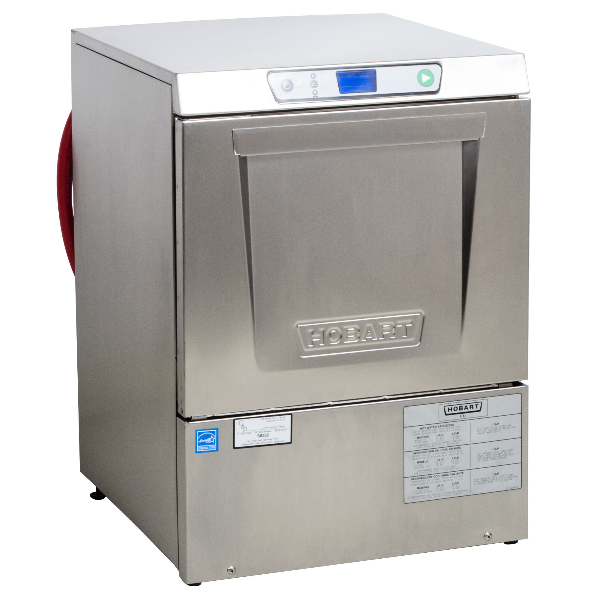 Hobart LXeH-1 Undercounter Dishwasher - Hot Water Sanitizing, 208-240V