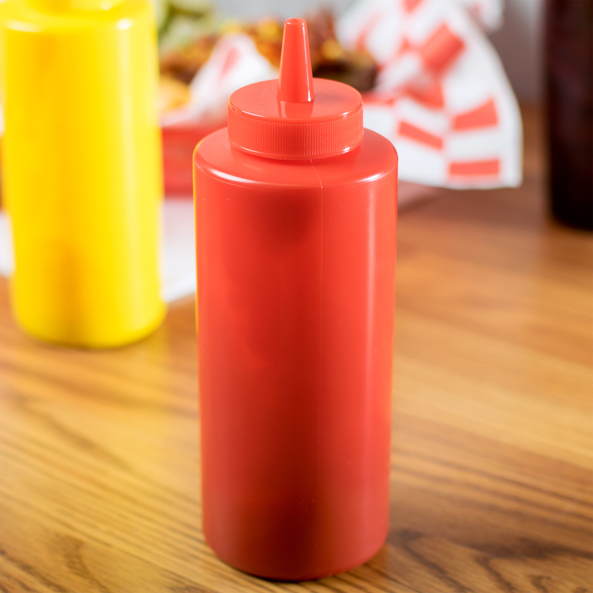 12 oz. Red Squeeze Bottle 6/Pack
