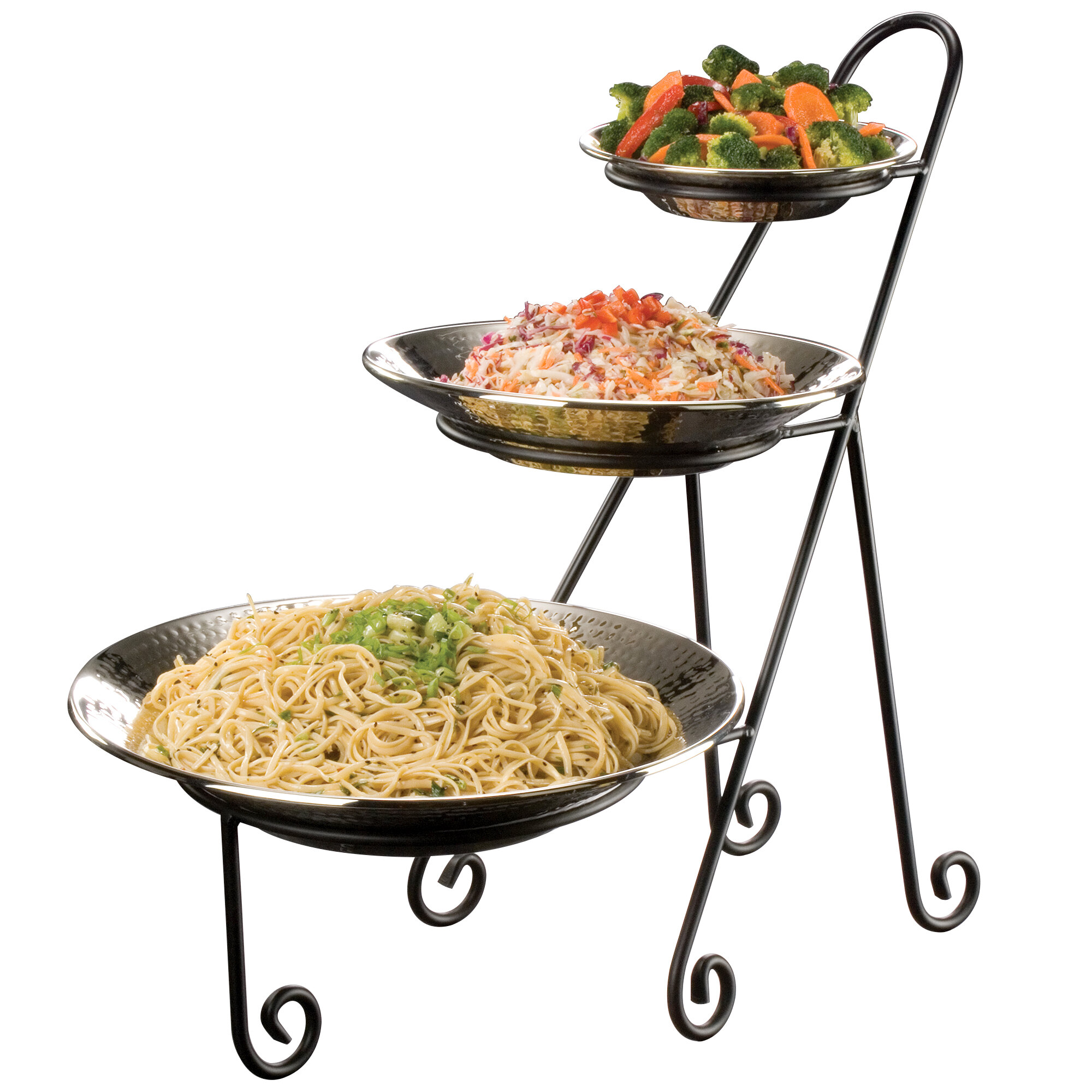 American Metalcraft IS15 ThreeTier Display Stand for Round Bowls