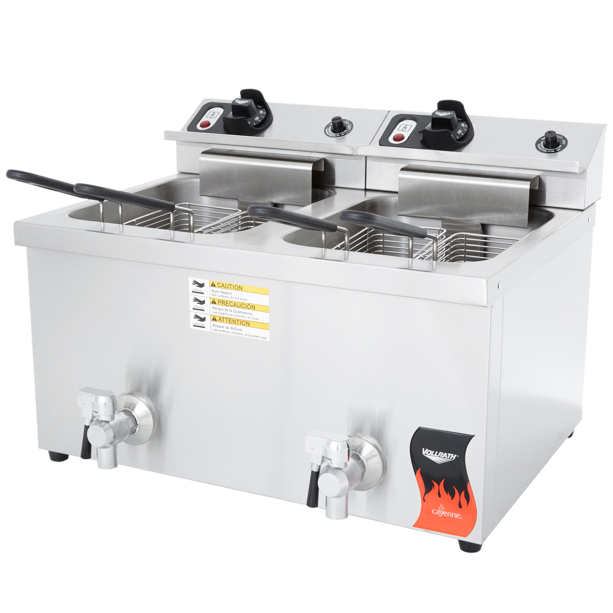 Vollrath 40710 30 lb. Commercial Countertop Deep Fryer 208240V