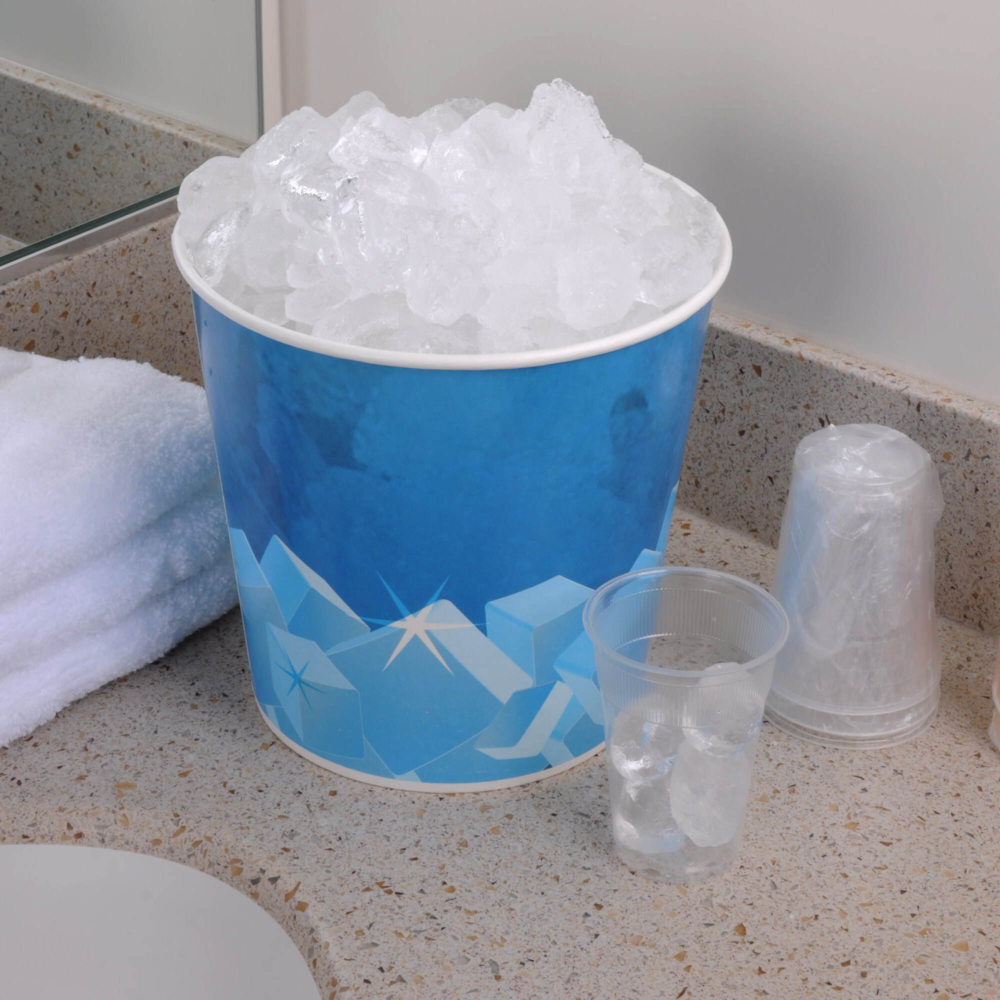 Lavex Lodging 10 lb. Disposable Paper Ice Bucket 150/Case