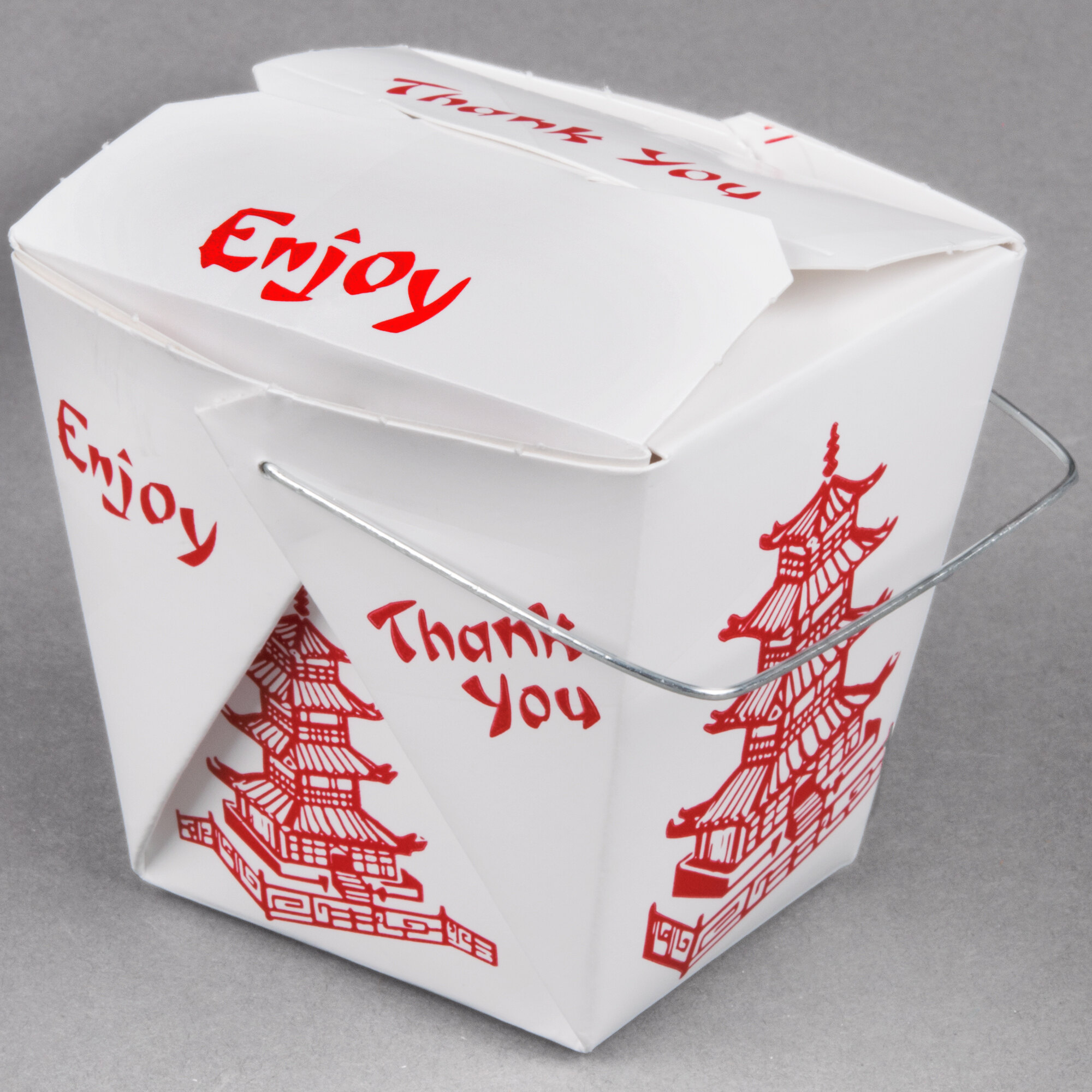 FoldPak 08WHPAGODM 8 oz. Pagoda Chinese / Asian Paper TakeOut