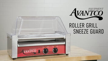 Avantco Hot Dog Roller Grill Sneeze Guards