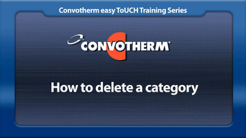 Cleveland Convotherm: Deleting a Category
