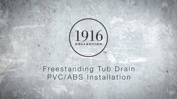 Freestanding Tub Drain PVC/ABS Installation