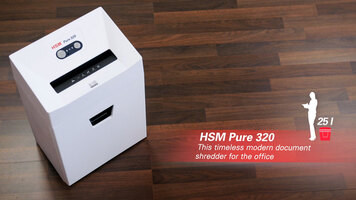 HSM Pure 320 Strip-Cut Shredder