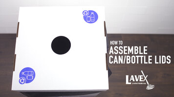 Lavex Can and Bottle White Cardboard Recycling Lid Assembly
