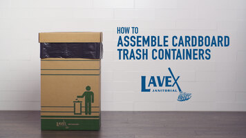Lavex Cardboard Trash Container Assembly