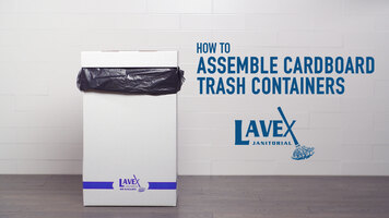 Lavex White Cardboard Trash Container Assembly