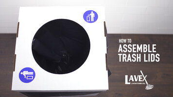 Lavex White Cardboard Trash and Recycling Lid Assembly