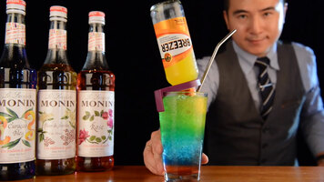 Rainbow Jenga Cocktail by Monin