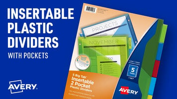 Avery Insertable Plastic Dividers with Pockets