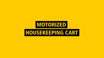 Rubbermaid Motorized Housekeeping Carts