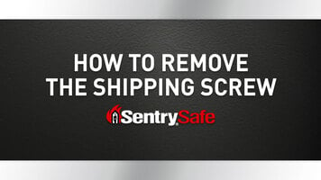 Sentry Safe: How to Remove the Shipping Screw