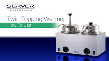 Server Twin Topping Warmer - How to Use