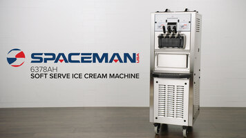 Spaceman 6378AH Soft Serve Ice Cream Machine with Air Pump and 2 Hoppers - 208/230V, 1 Phase