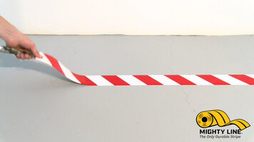 Might Line Red / White Safety Floor Tape Removal