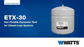Watts ETX-30 Non-Potable Expansion Tank for Closed-Loop Systems Overview