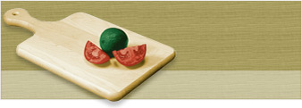 8in. x 16in. Wood Cutting Board w/Handle