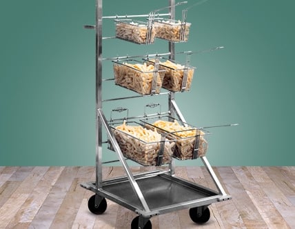 Mobile Fry Basket Racks