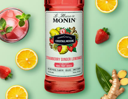 Monin Strawberry Ginger Cocktail Mixer