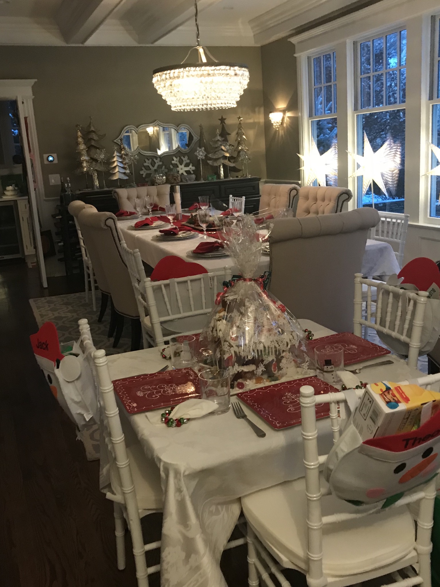 The chiavari chairs were perfect for our adult & kids’ holiday tables.